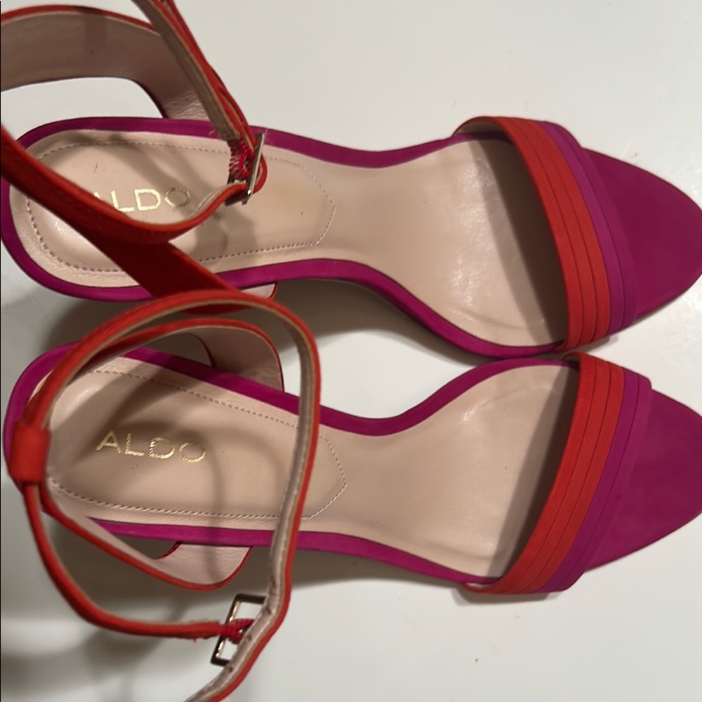 Aldo Red and Pink Stiletto Heels - Picture 8 of 11